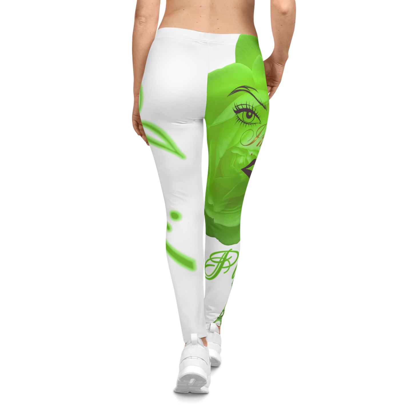 Chic Floral Women's Casual Leggings with Parisian Design - Imishu