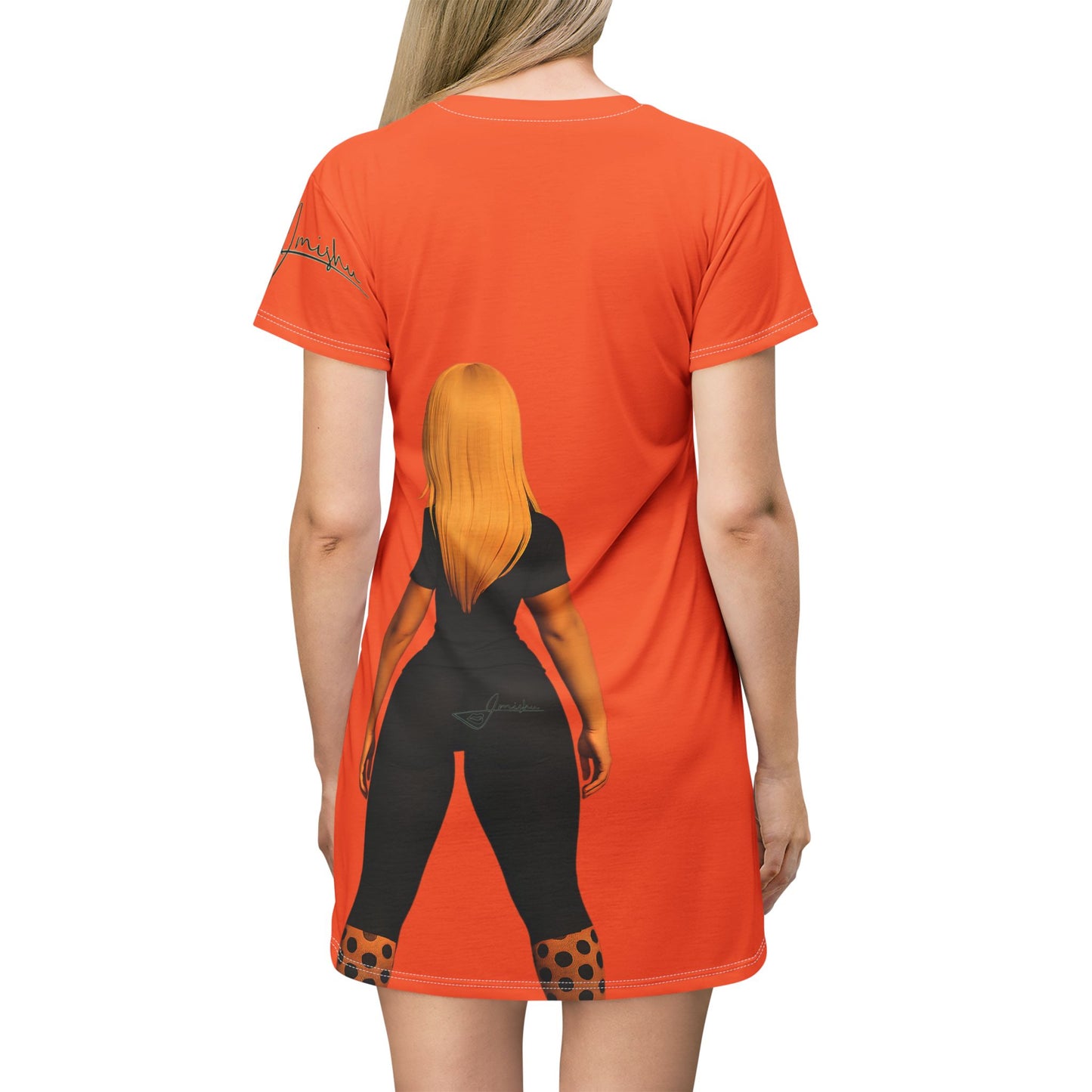 Signature Orange Graphic T-Shirt Dress