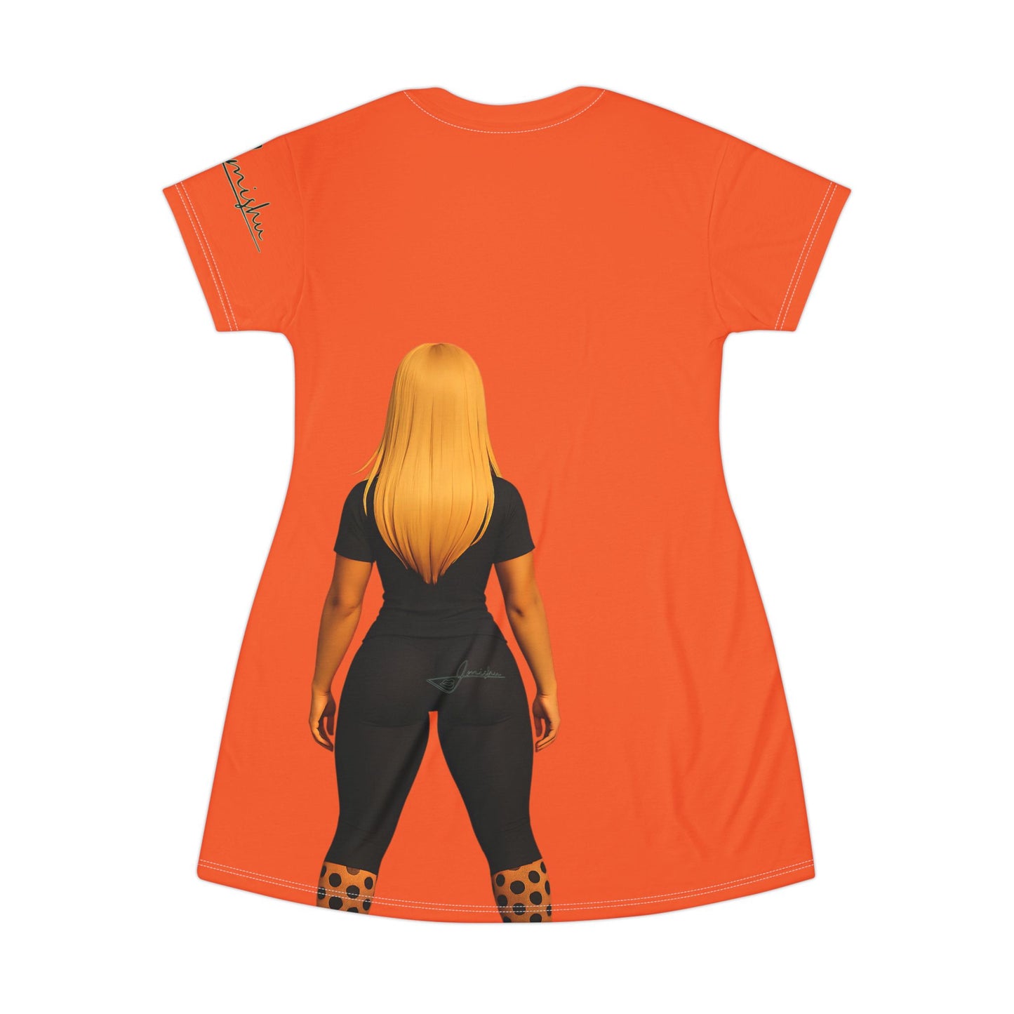 Signature Orange Graphic T-Shirt Dress