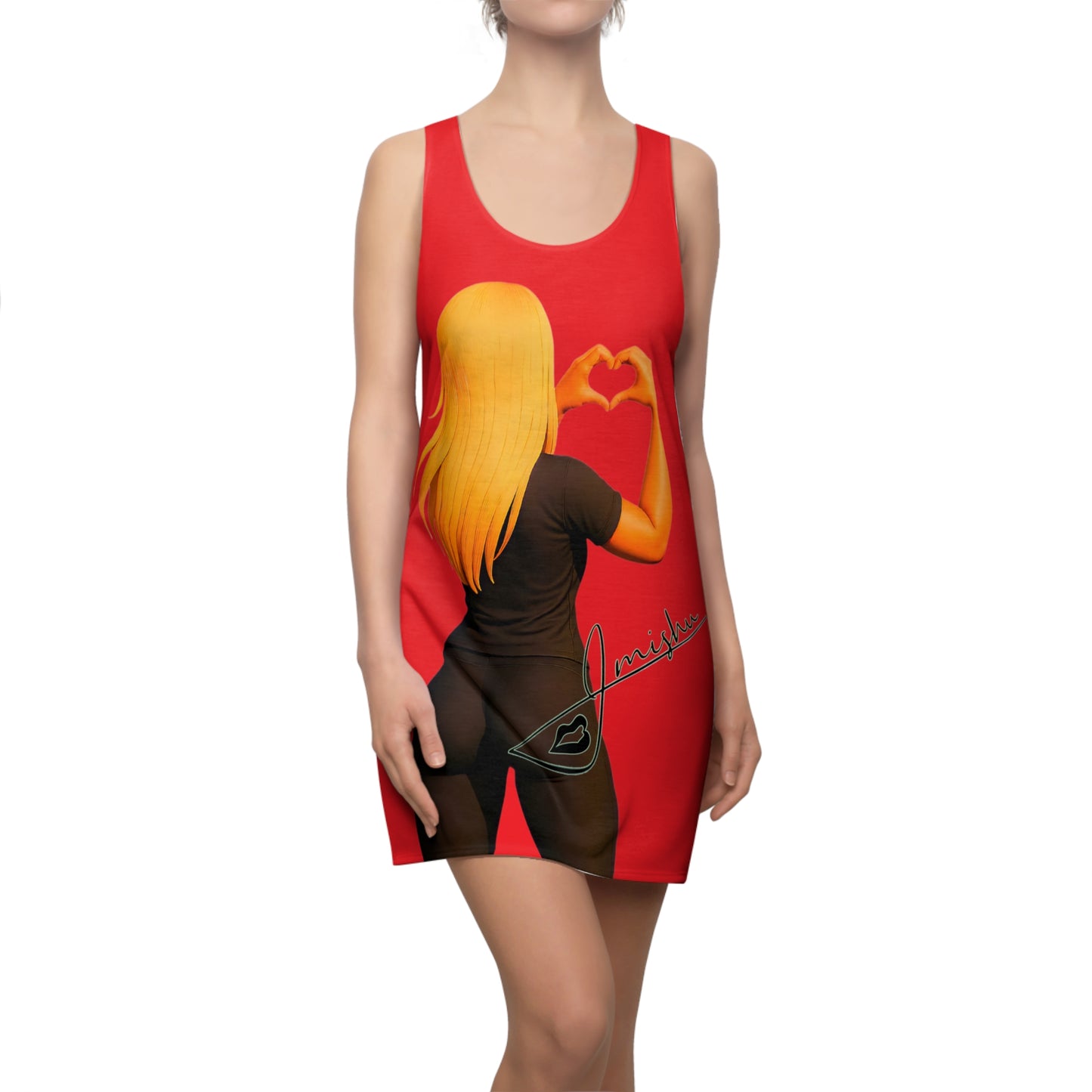 Signature Red Racerback AOP Dress
