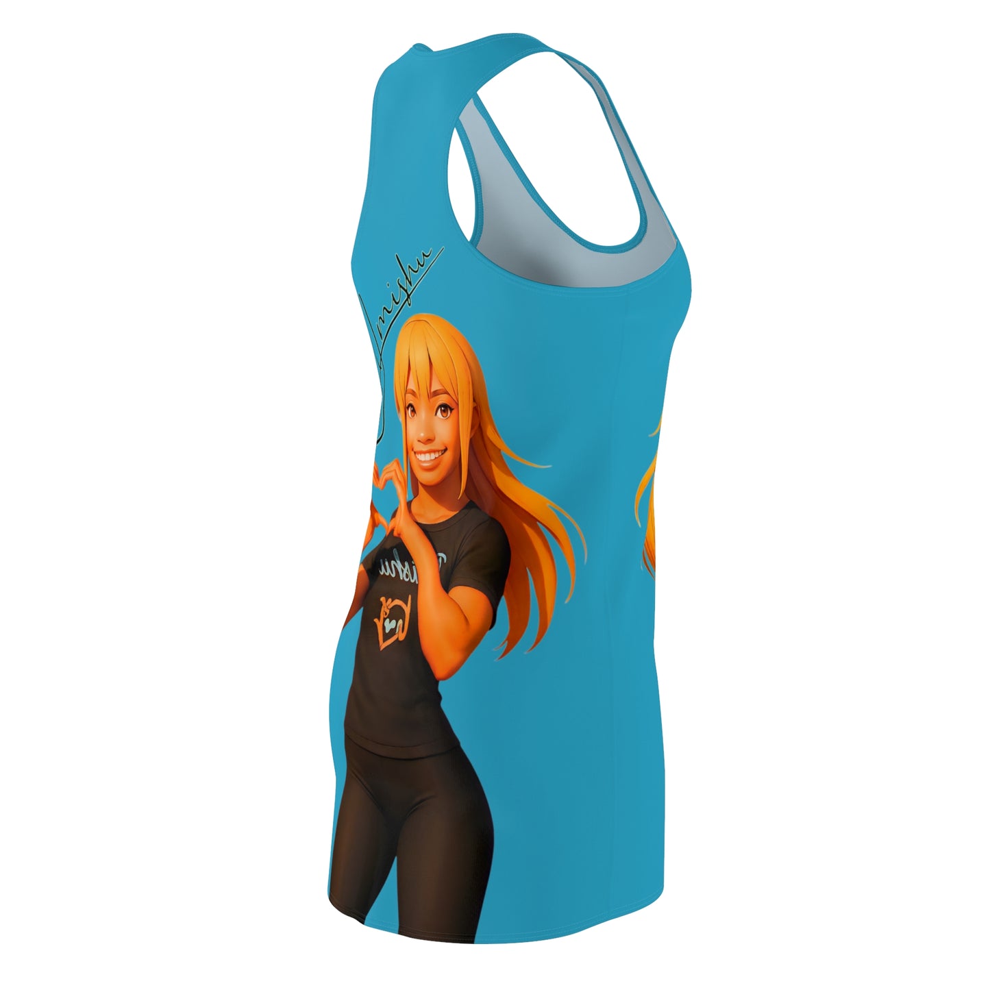 Signature Blue Racerback AOP Dress