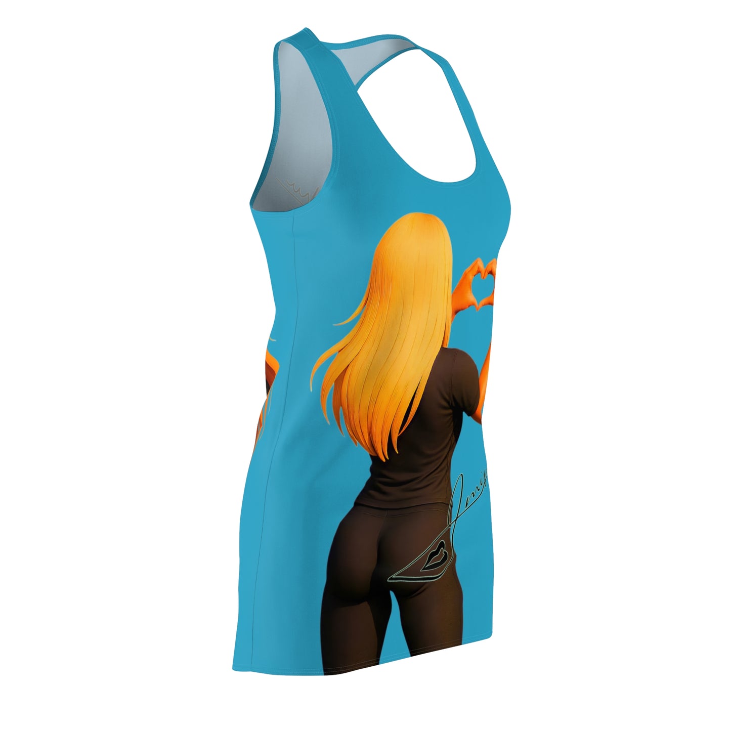 Signature Blue Racerback AOP Dress
