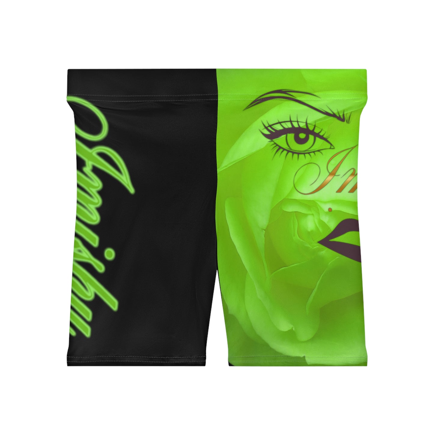 Bold Floral Paris Biker Shorts - Imishu