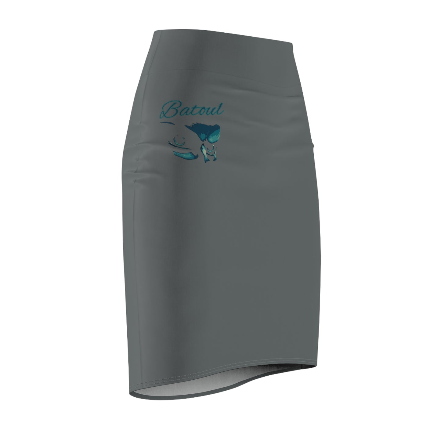 Gray Batoul's Pencil Skirt (AOP) - Imishu