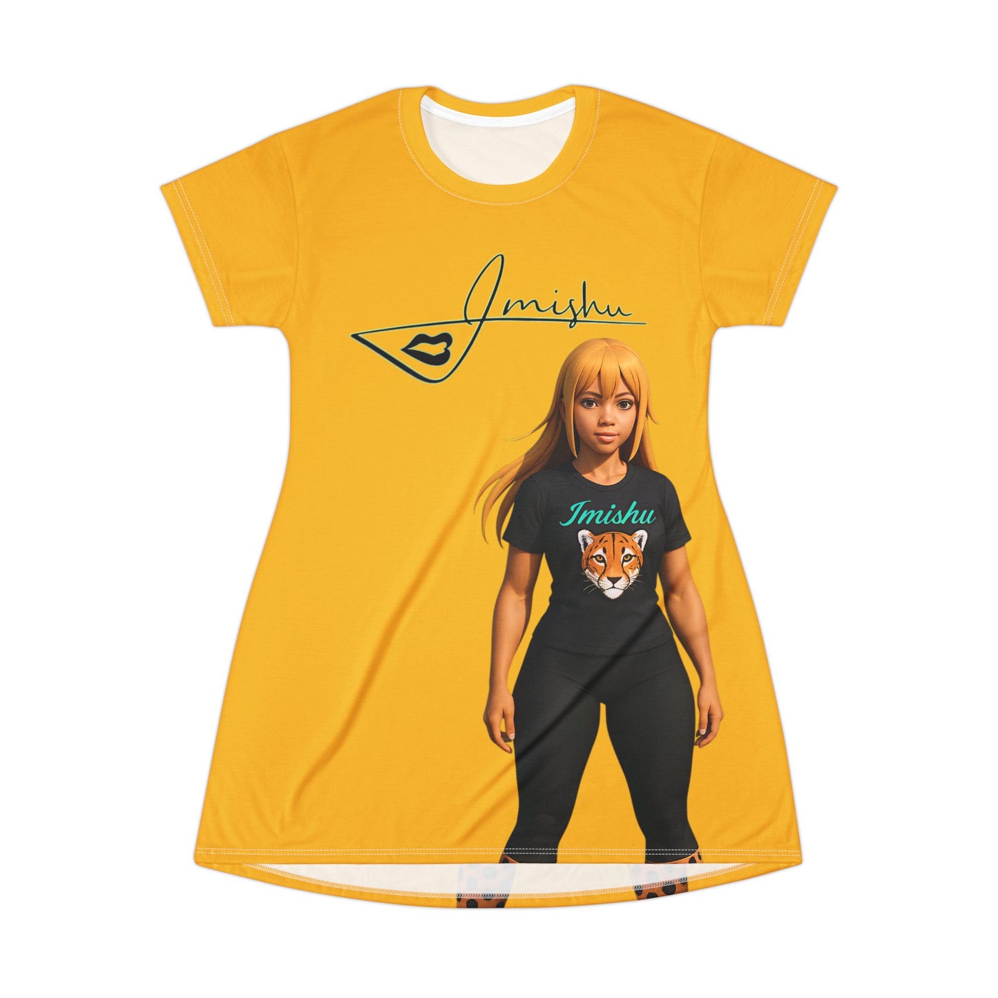 Signature Yellow Graphic T-Shirt Dress