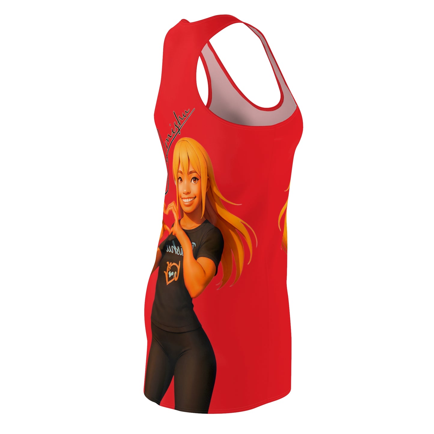 Signature Red Racerback AOP Dress