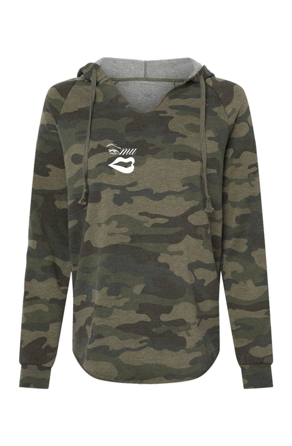 Imishu Womens Lightweight Camo Hooded Sweatshirt - Imishu