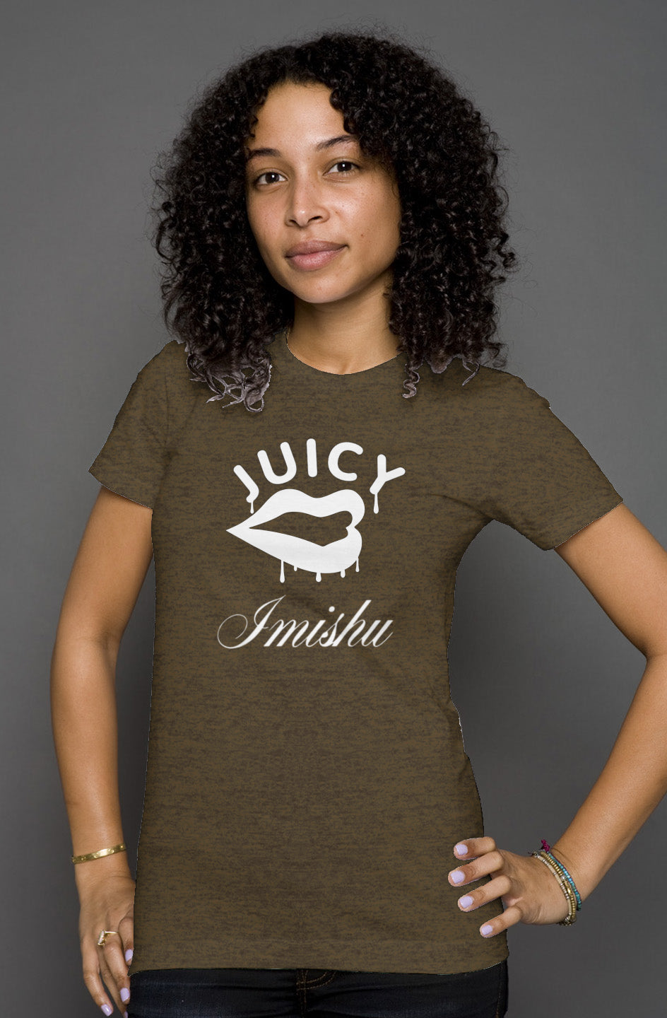 Imishu womens heather Lg. Juicy t shirt - Imishu