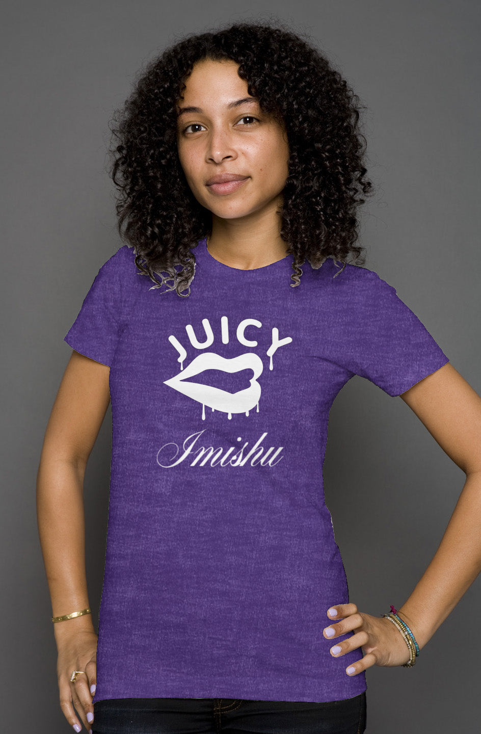 Imishu womens heather Lg. Juicy t shirt - Imishu