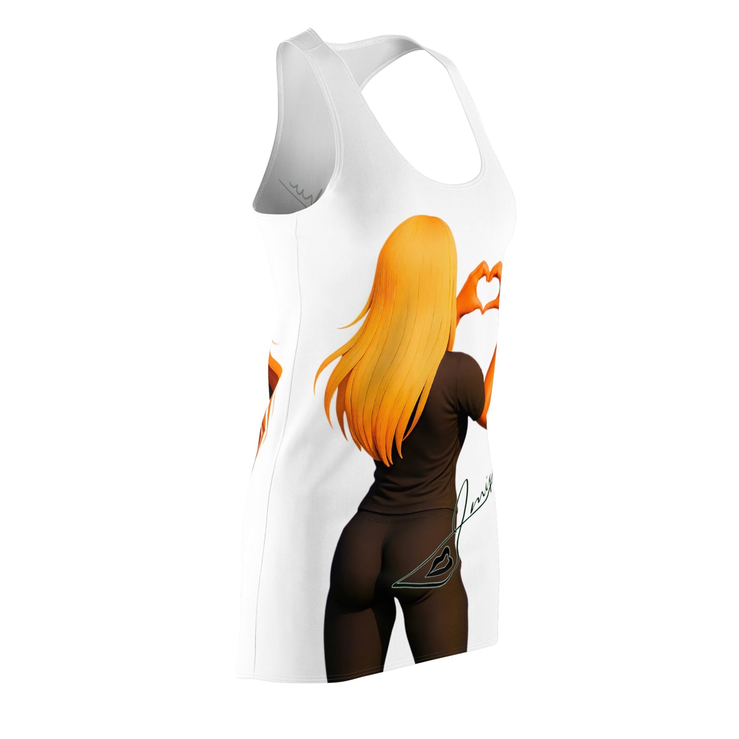 Signature White Racerback AOP Dress