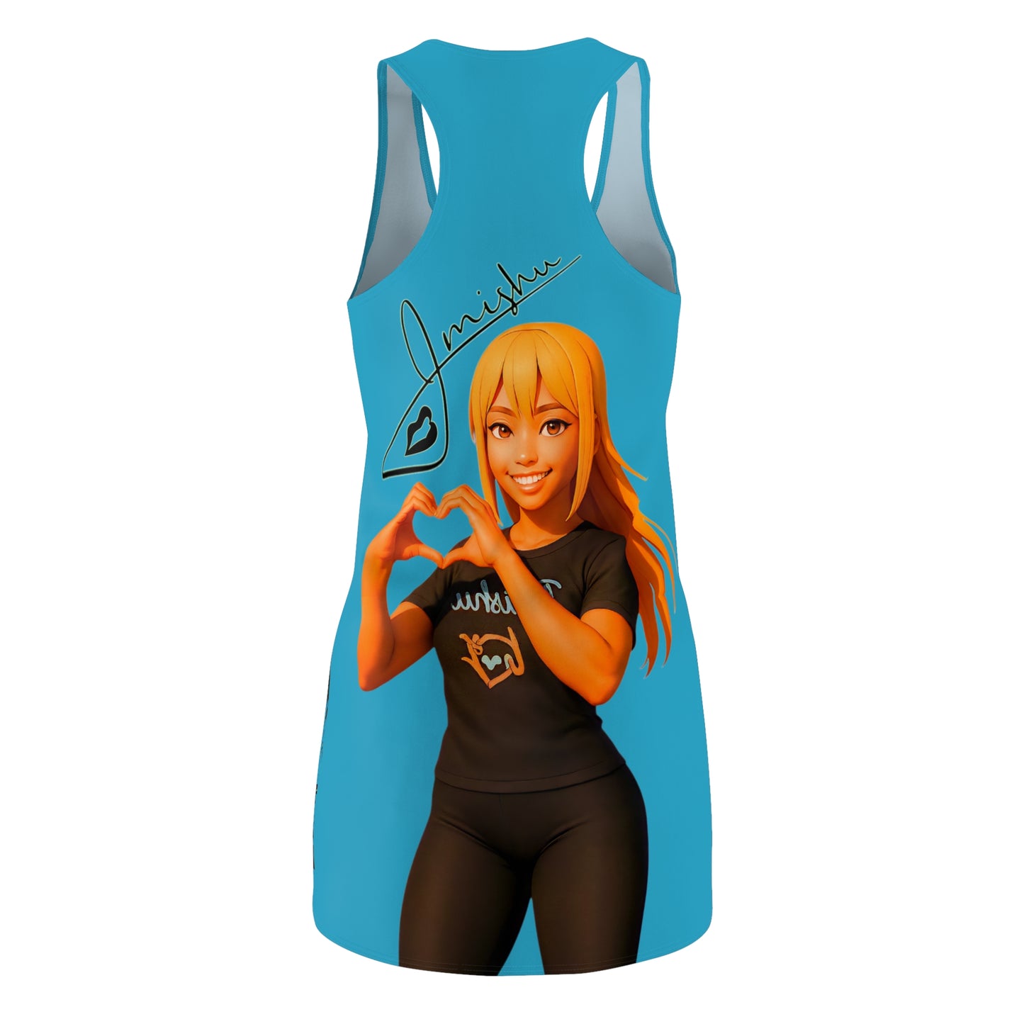 Signature Blue Racerback AOP Dress
