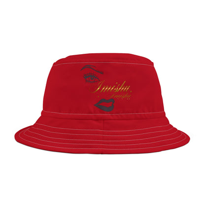 Imishu Red Bucket Hat (AOP)