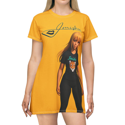 Signature Yellow Graphic T-Shirt Dress