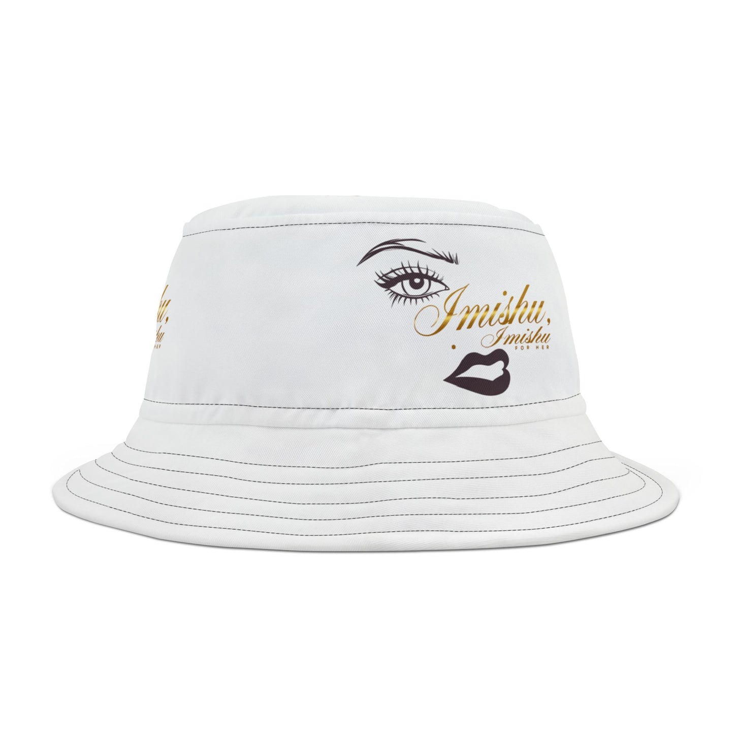 Imishu White Bucket Hat (AOP)