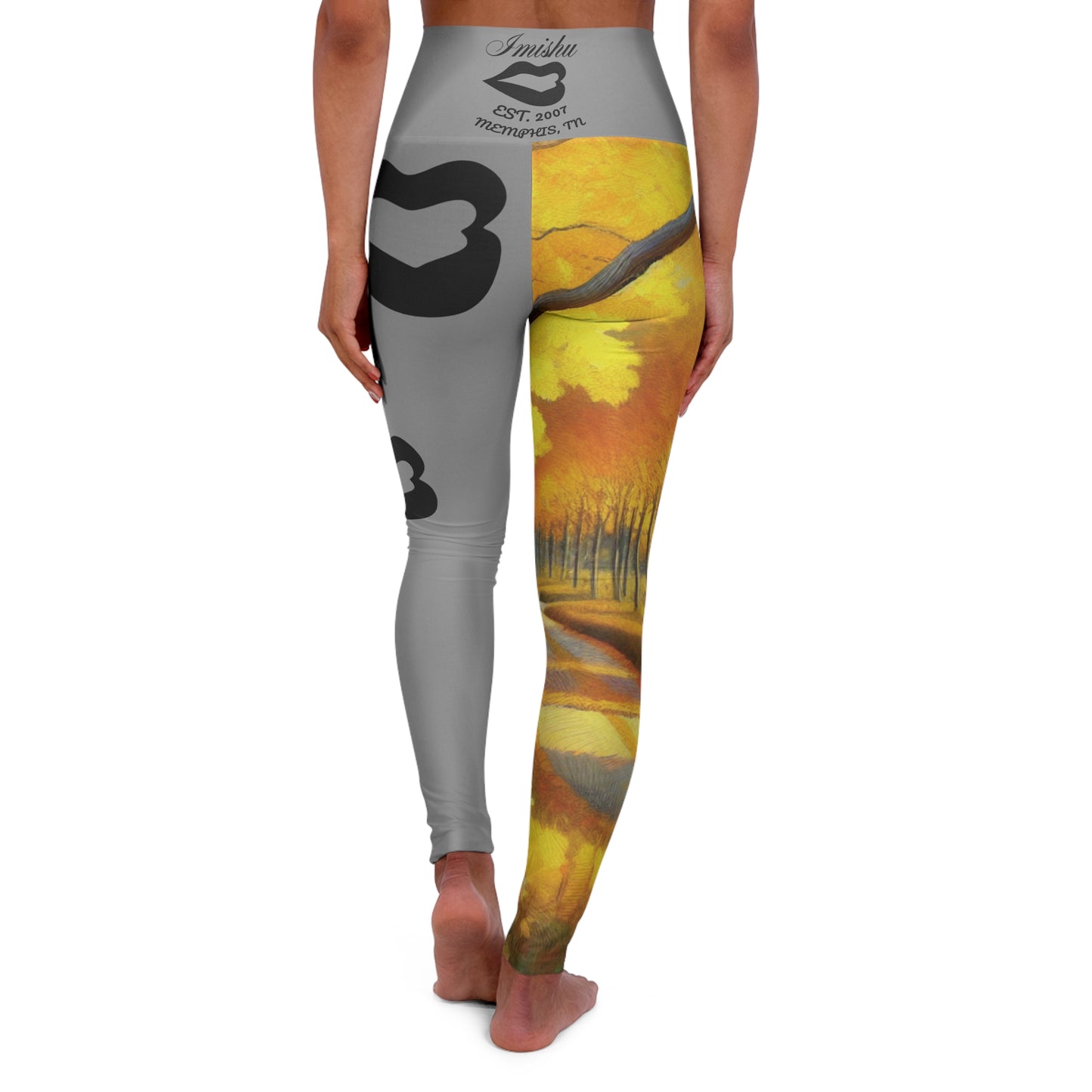 Imishu High Waisted Yoga Leggings (AOP)