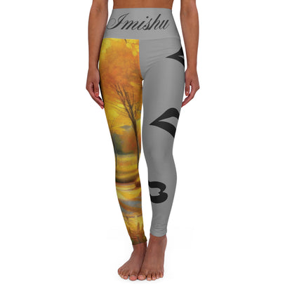 Imishu High Waisted Yoga Leggings (AOP)