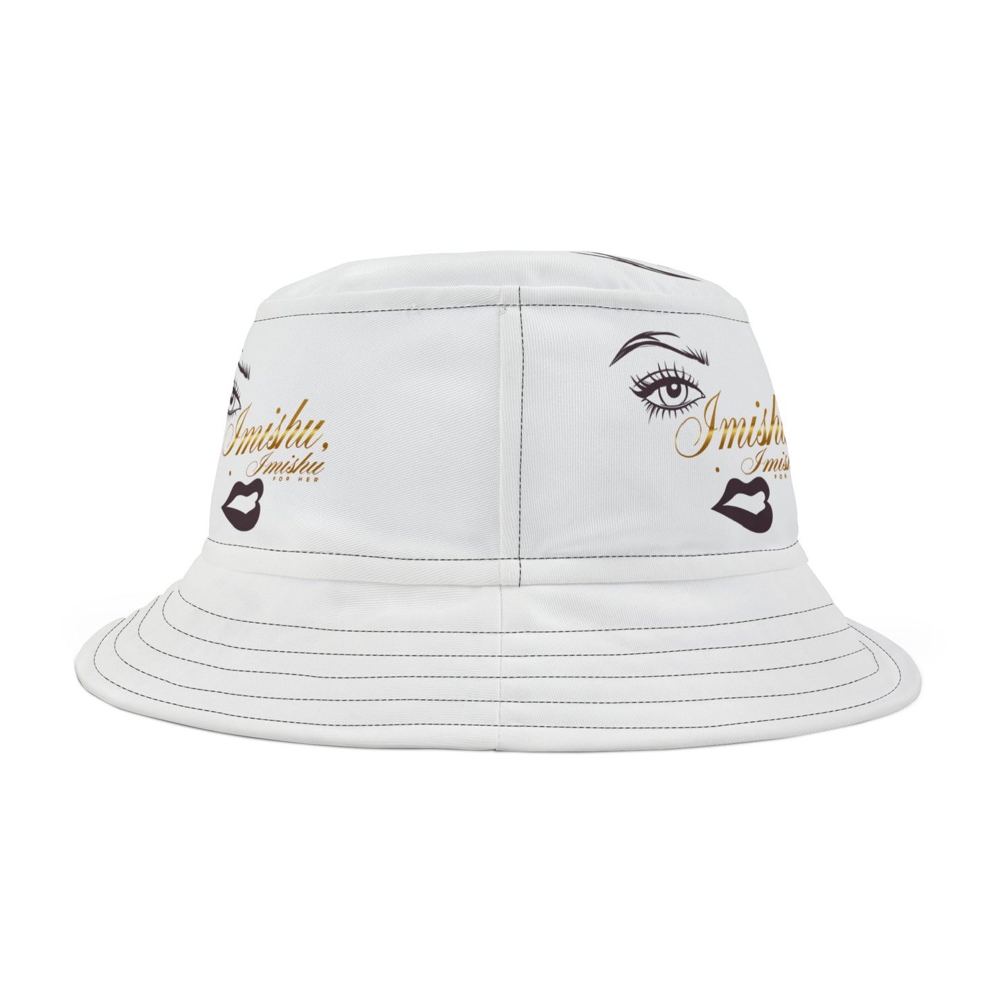 Imishu White Bucket Hat (AOP)