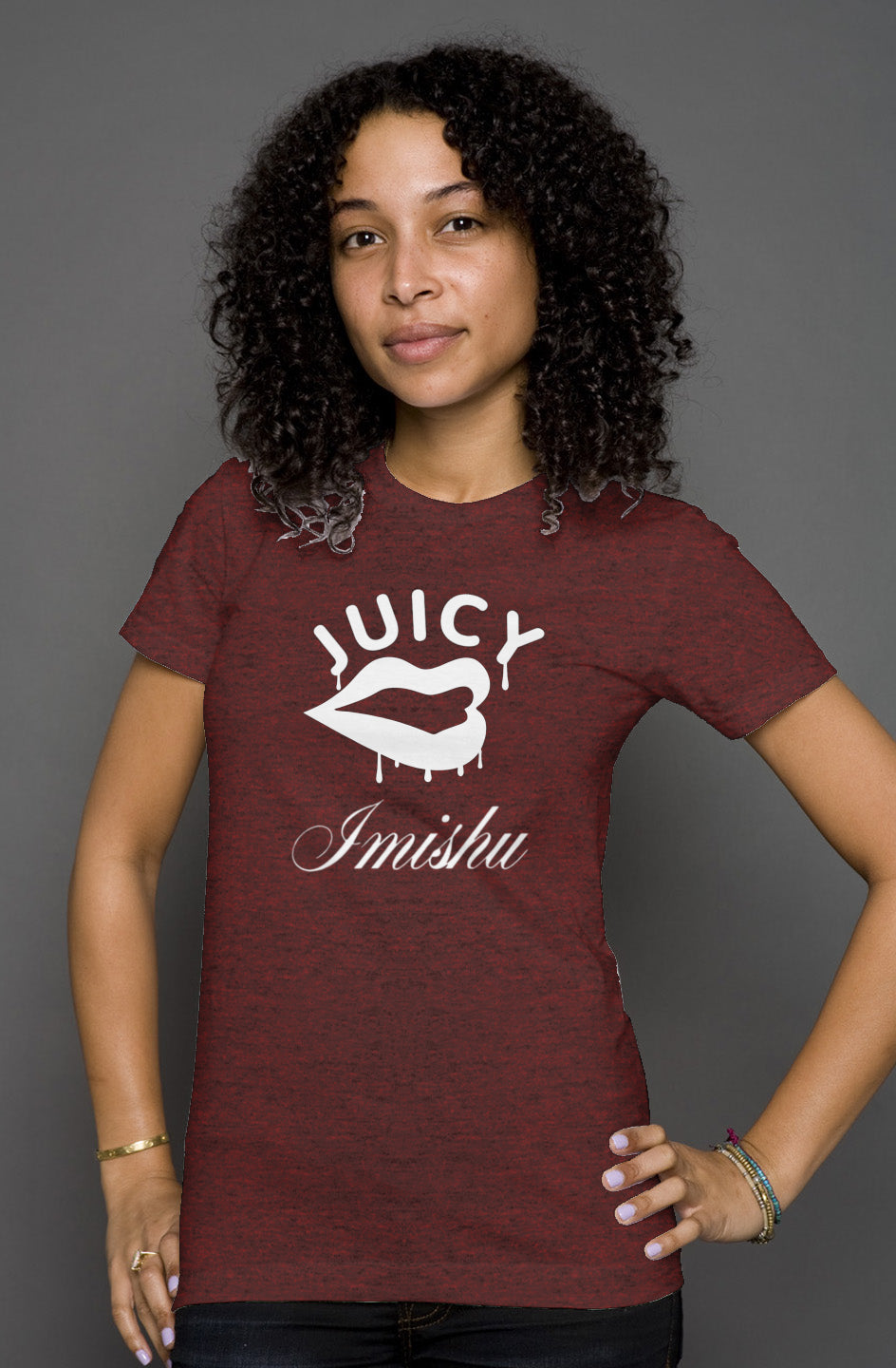 Imishu womens heather Lg. Juicy t shirt