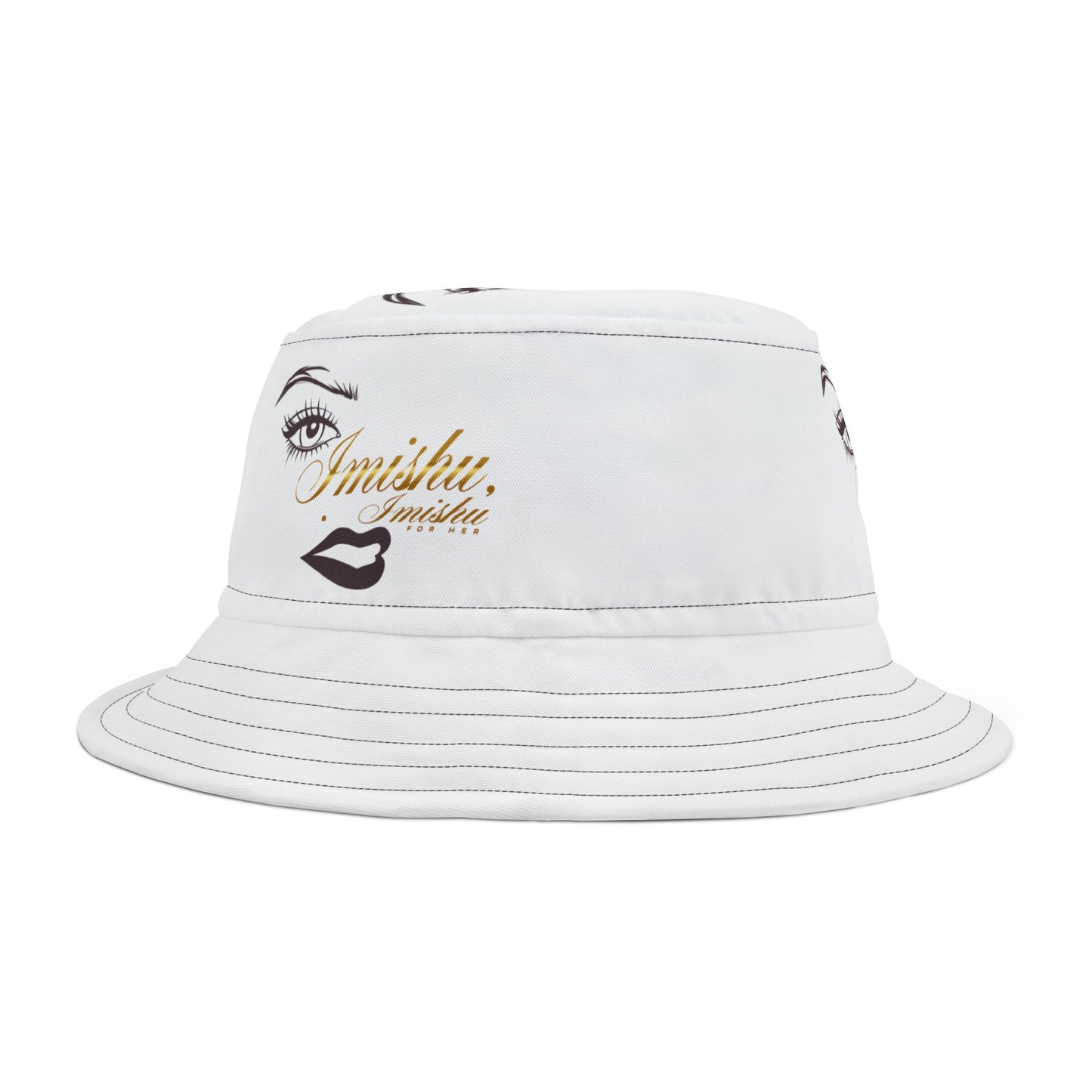 Imishu White Bucket Hat (AOP)