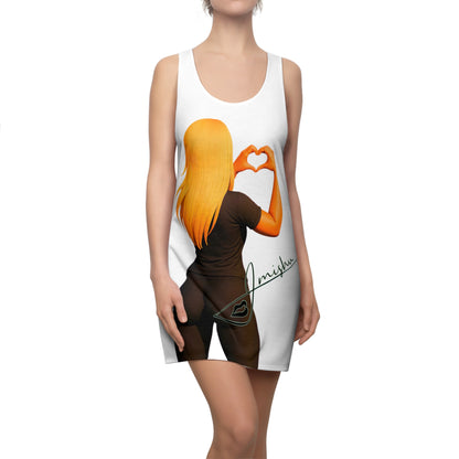 Signature White Racerback AOP Dress