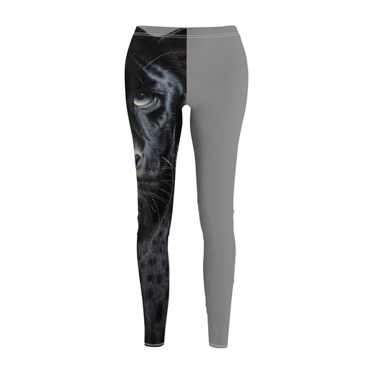 Leggings casuales con estampado de leopardo de Imishu (AOP)