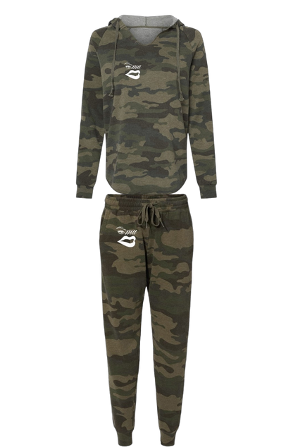 Conjunto de camuflaje verde